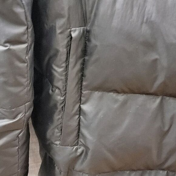 Theory Oversized Quilted Down Puffer Long Black Coat women's Large - Picture 6 of 16